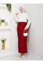 Women's Burgundy Modal Fabric Shirt Crash Skirt Double Set - 2
