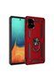 Galaxy S10 Lite Case with Ring Magnetic Vega Cover Red + Glass Screen Protector