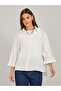 Loose Fit Crinkled 3/4 Sleeves Shirt - 4