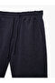 Lace-Up Waist Pocket Viscose Blended Striped Shorts - 4