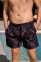 Men's Quick Dry Pocket Patterned Swim Shorts-25122
