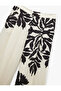 Viscose Fabric Wide Leg Floral Palazzo Trousers with Pockets - 6
