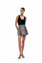 A-Line Bow Detailed Leopard Patterned Mini Skirt