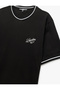 Cotton Short Sleeve Bias Embroidered Regular Fit Crew Neck T-Shirt - 5