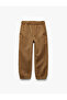 Viscose Blended Jogger Trousers with Belted Waist and Pocket Detail