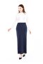 Maxi Boy Navy Blue Classic Skirt with Back Zipper and Slit