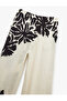 Viscose Fabric Wide Leg Floral Palazzo Trousers with Pockets - 5