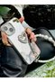 iPhone 13 - 14 - 15 Compatible Heart Model Silicone Case with Mirror Charm - 5