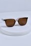 60 Ekartman Brown Nude Bone Glass Change Women Unisex Men Uv400 Protected Sunglasses - 2