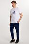 Men's Regular Fit Comfortable Cut Pocketed Elastic Waist Lace-Up Jogger Navy Blue Trousers - 5