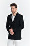 Leons Men's Dark Navy Double Breasted Bag Pocket Full Lined Slim Fit Lycra Sports Blazer Jacket - 5