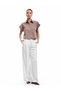 Single Pocket Detailed Short Sleeve Modal Fabric Crop Shirt - 2
