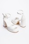 Sedef Skin 10ml Platform Heeled Wedding Dress Shoes - 2