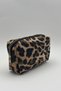 Women's Set of Two Two-Eye Phone Bag and Makeup Bag Set of Two Leopard - Black - 7