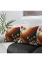 Embroidery Patterned Punch Background Digital Printed Rainbow Flower Patterned 2-Piece Throw Pillow Cover - 5