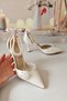 Women's 7 cm Special Design Pearl Mother of Pearl Bridal Shoes