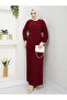 Women's Seasonal Belted Length Pleated Candy Fabric Dress - 2
