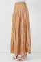 Women's long crinkle skirt 8042 - biscuit - 4