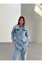 Denim Jacket and Pants Suit - 8