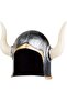 Mega Horned Viking Ivar Helmet Distressed Pattern Silver Color - 2
