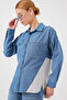 Women's Back Detailed Denim Shirt 20305 - Blue