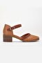 Women's Genuine Leather Closed Toe Braided Sandals - Tan - 3