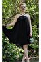 Halter Cross Strap Sandy Fabric Mini Dress - 2