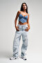 Mid Waist Jeans Color Baggy Fit Women's Denim - 3