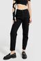 Mercan Women's Black Od Stonewashed Black Color High Waist Mom Fit Jean