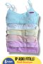6-Piece Ribbed Pastel Color Girl's Bustier Training Bra - 2