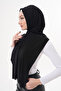 Snap Fastener Gathered Hijab Shawl - 7