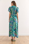 Women's Green Lilac Buttoned Belted Maxi Viscose Shirt Dress Elb- 19002382 - 8