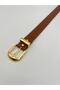 Tarnish-Free Gold Buckle Women's Belt Dress Belt.Pantalon Belt,Shirt Belt