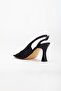 Large Size Goblet Heel Black Black Women's Heeled Sandals - 5