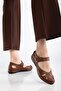 Women's Daily Orthopedic Shoes Tan Large Size Cage Model Banded - 2