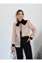 Women's Top, Imported Yoryo Chiffon Fabric, Collar Detail, Stone Embellished Shirt, Inner Blouse, Bottom Pants, Three-Piece Set - 7