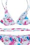 Girl's Ruffle Detailed Triangle Tie Summer Flamingo Bikini Set - 4