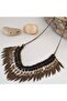 Handmade Short, authentic, bohemian, ethnic Short Women's black Necklace - 4