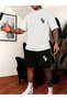 Trendy Clothing Set of T-Shirts and Shorts with Print in Different Colors and Large Sizes - 7