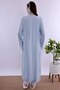 Prenatal and Postnatal Long Robe Maternity Pajama Set Effortt - Blue - 4