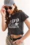 Women's Anthracite Ohio Printed Crop Washed T-Shirt Tsh-19000882