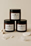 Amber 3-Piece Glass Look Plastic Organizer Cotton-Ear Cotton-Dental Floss Jar