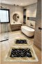 Decorative Modern Design Non-Slip Base Washable Set Set Gold Bath Mat 50X60-60X90 cm