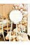 White & Skin Color & Gold Confetti Transparent 15 Piece Balloon Set - 5