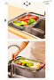 S Versatile Multi-Purpose Collapsible Colander Stainless Steel Large Colander Fruit Vegetable Washing - 6
