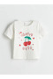 Lcw Baby Ecru Cherry Printed Baby Girl T-Shirt and Shorts 2-Pack - 2