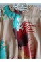 Summer Lined Circle Cut Dress - Tie-Dye Viscose Fabric, Comfortable Model with Back Tie - 5