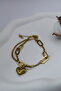Heart Charm Detailed Steel Chain Bracelet - 3