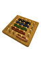 Wooden Geoboard Letter Learning Game - 17X17 cm Montessori Educational Board |   Colorful Rubber Game-Natural - 4
