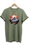 Landscape Outdoor Spirit Camping and Nature Mountain Printed Cracking Non-Fading Print 100% Cotton Basic T-Shirt